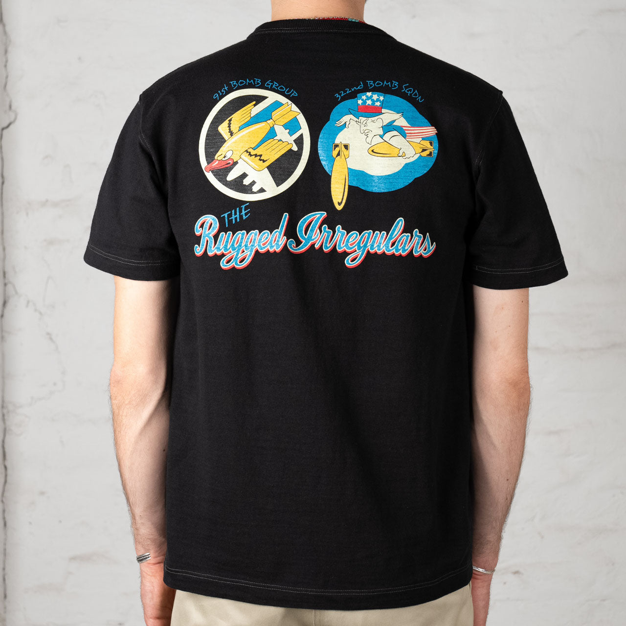 Slub Yarn T-Shirt 322nd BOMB SQ. Schwarz