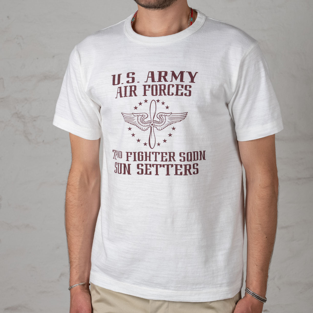 Slub Yarn T-Shirt 72nd Fighter Squadron. White