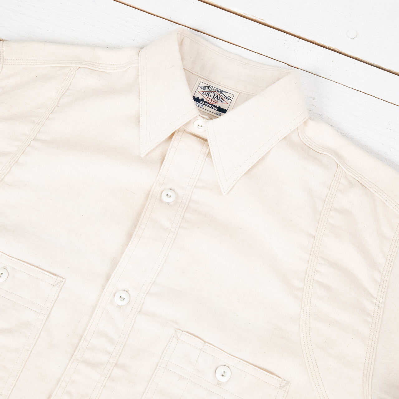 Big Yank C1920 Shirts Flyer Cotton Linen Natural