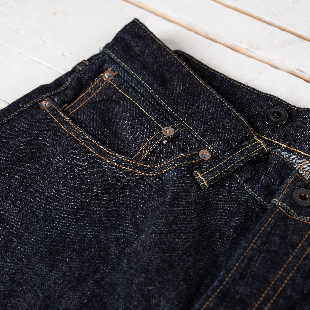 14 oz. Denim Pants Wide Straight Dark Indigo