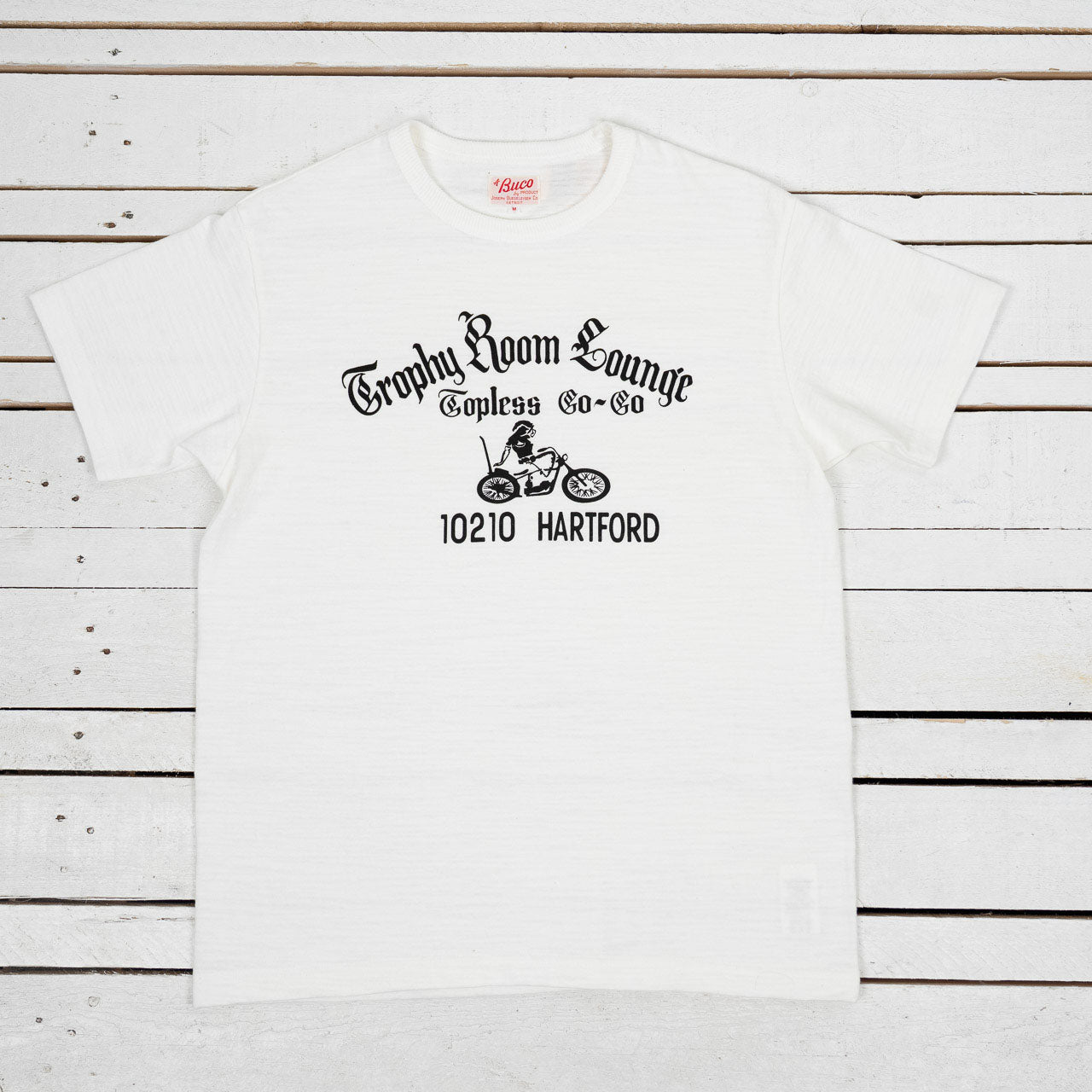 Athletic T-Shirt "Trophy Room Lounge" White