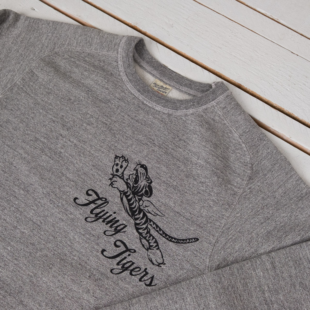Freedom Sleeve Sweat Shirt Flying Tigers Grau Meliert