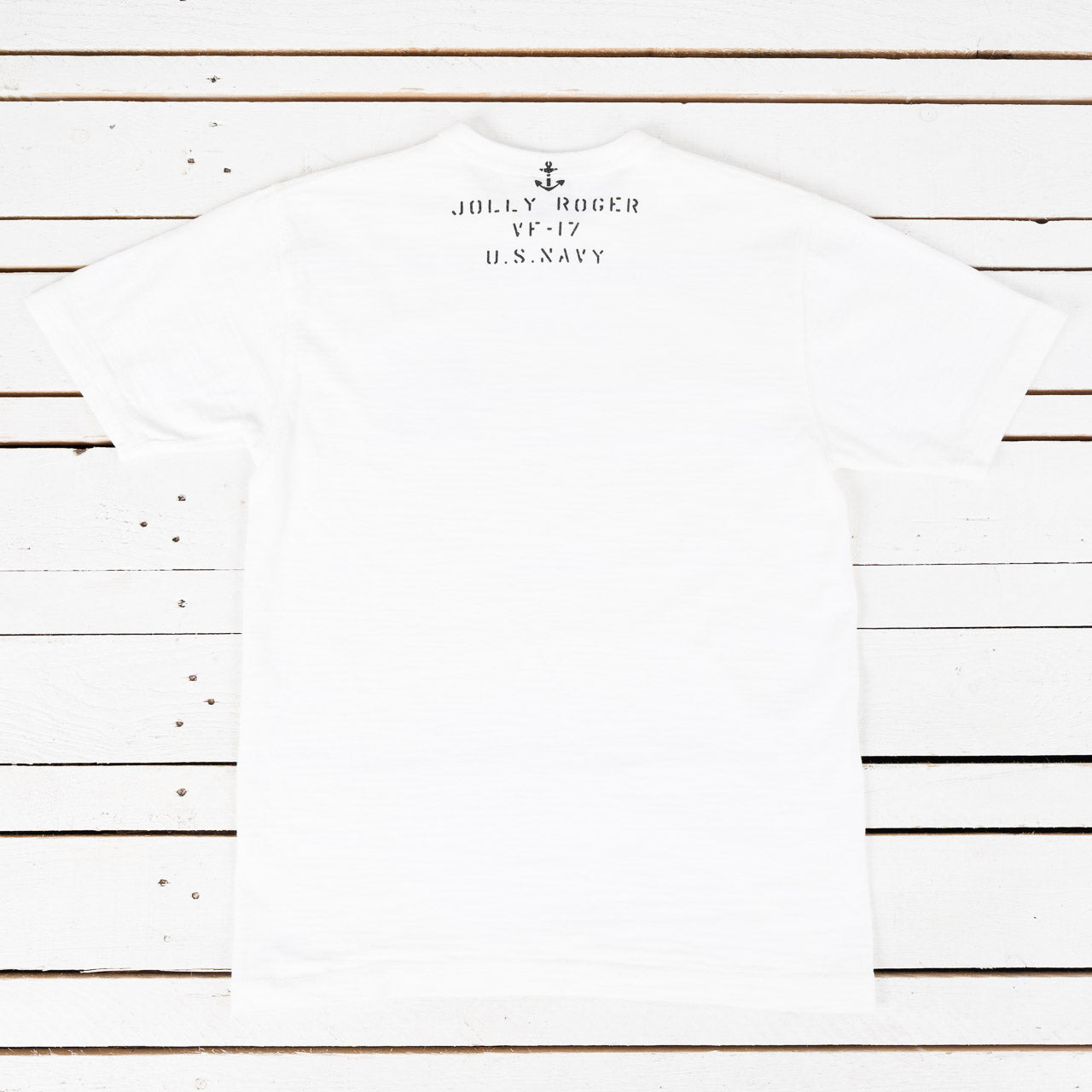 Slub Yarn T-Shirt VF-17 Jolly Roger Weiß