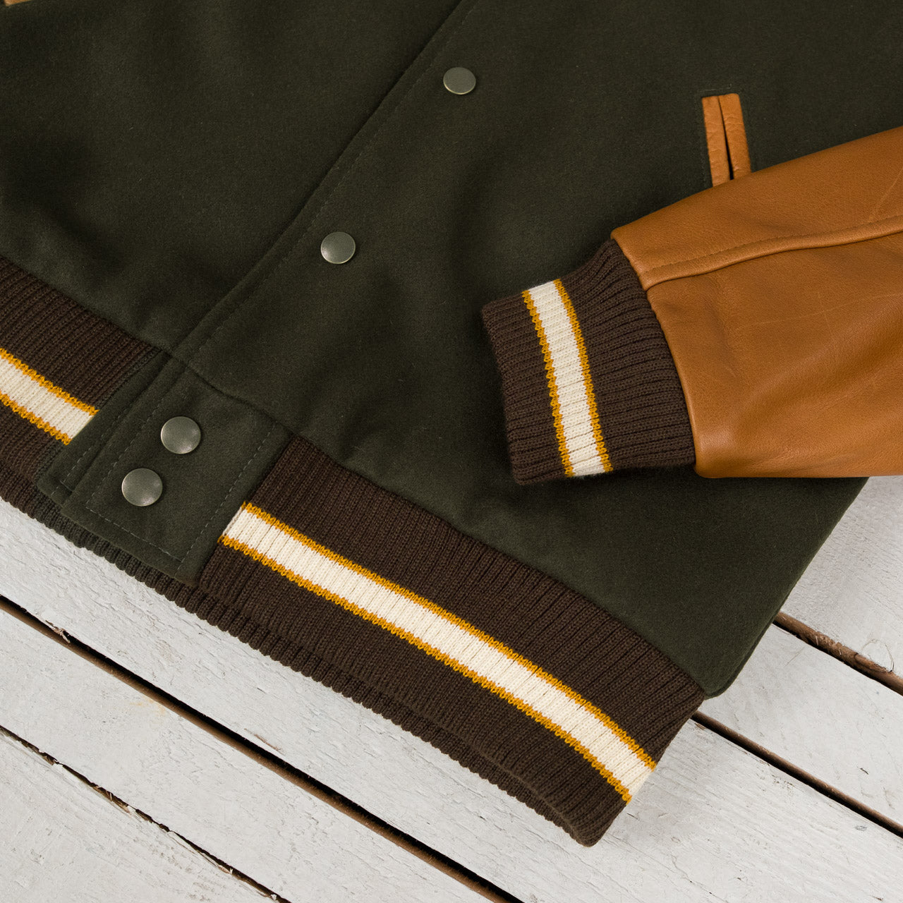 Varsity Jacket Loden / Rust