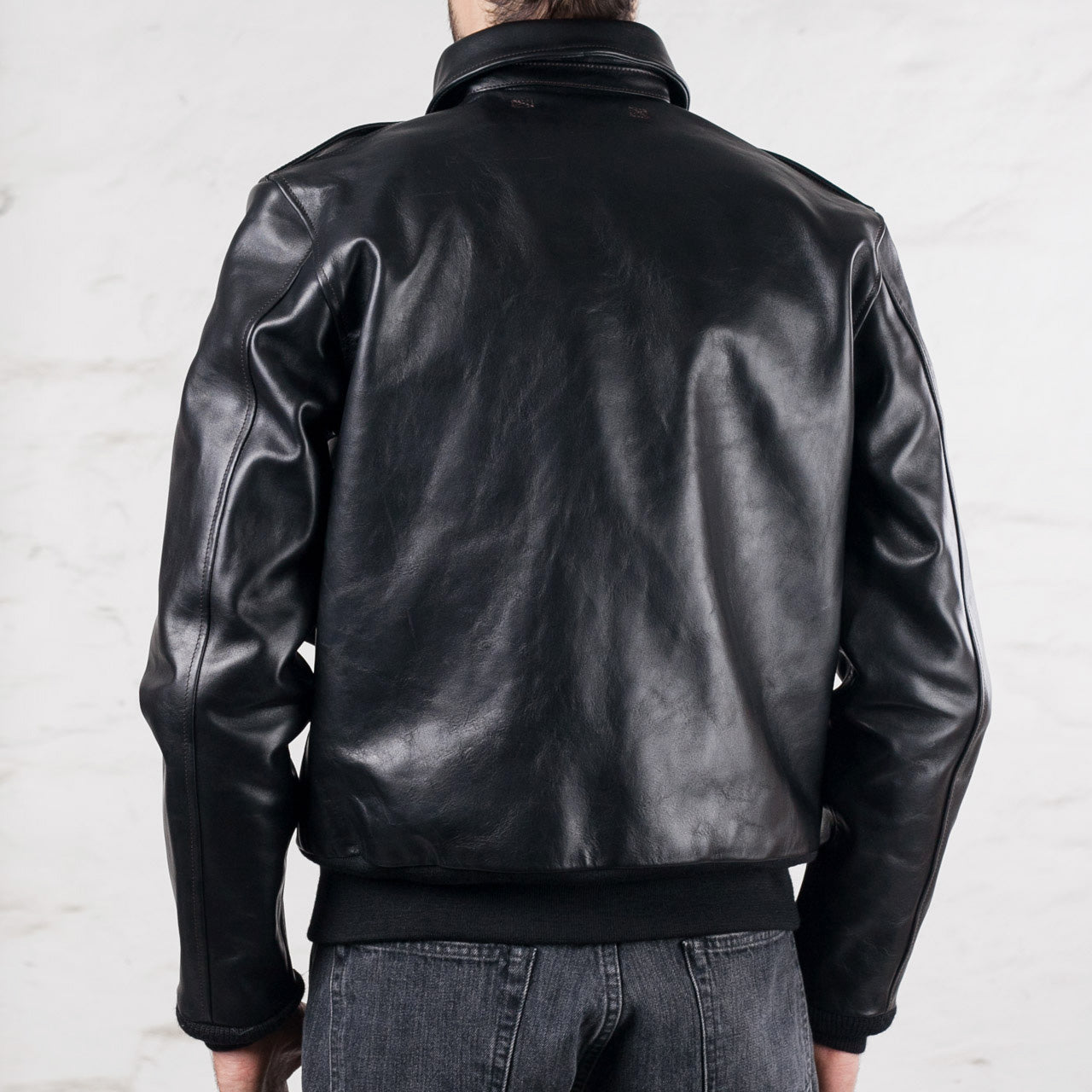 Horsehide A-2 Flight Jacket Schwarz