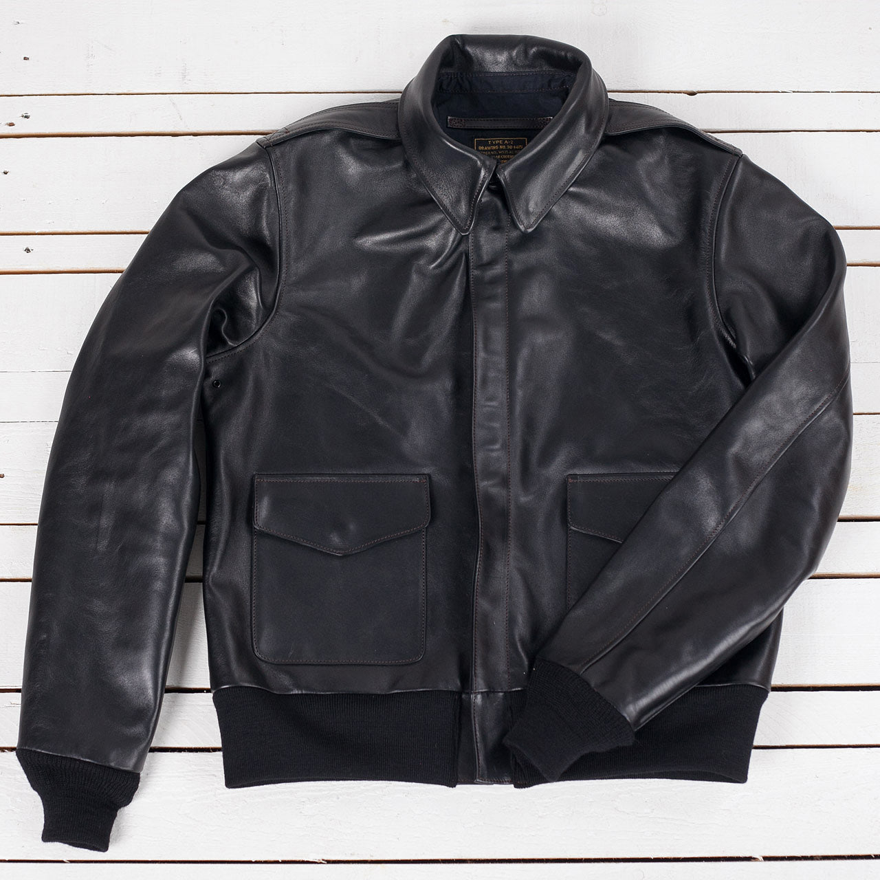 Horsehide A-2 Flight Jacket Black