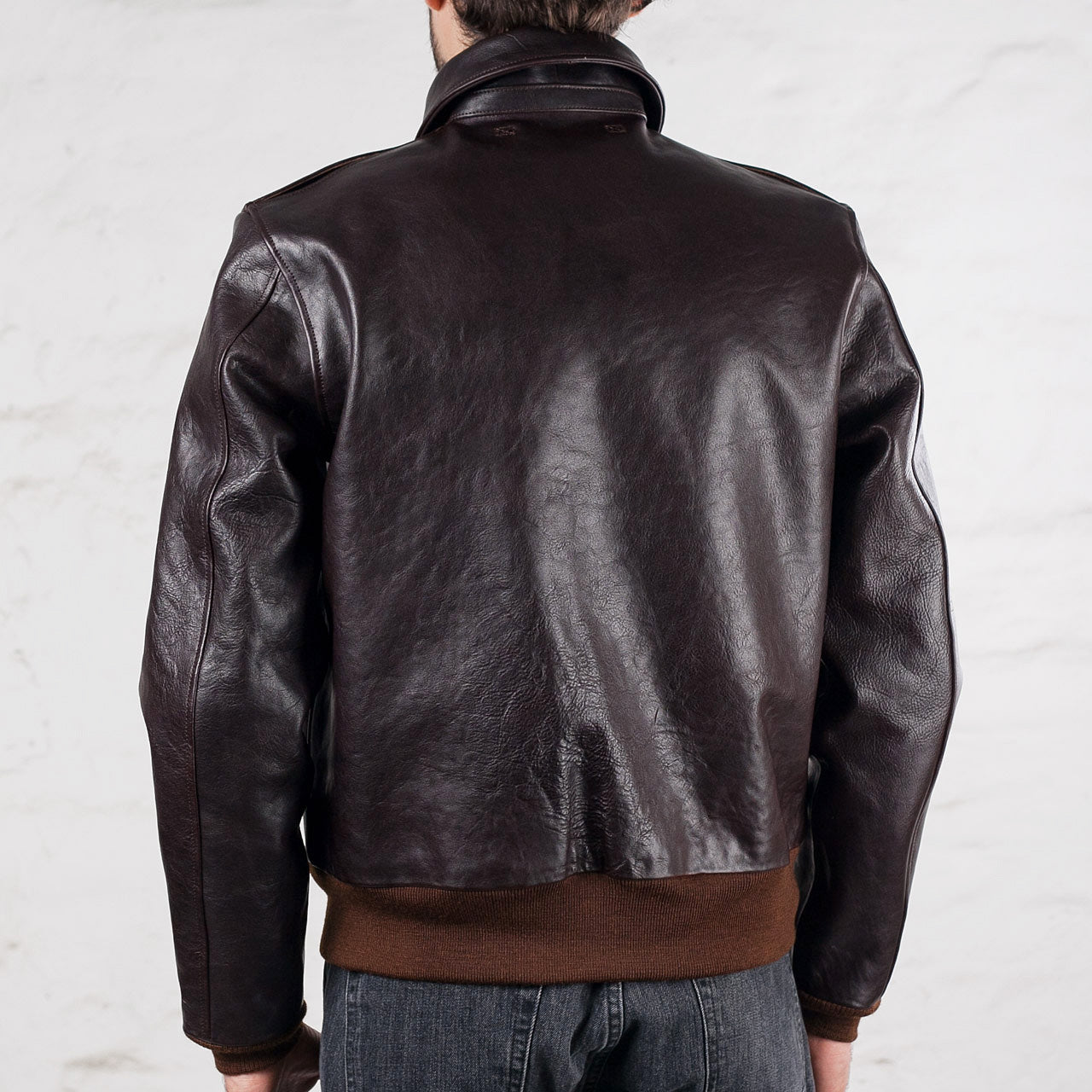 Horsehide A-2 Flight Jacket Seal Brown