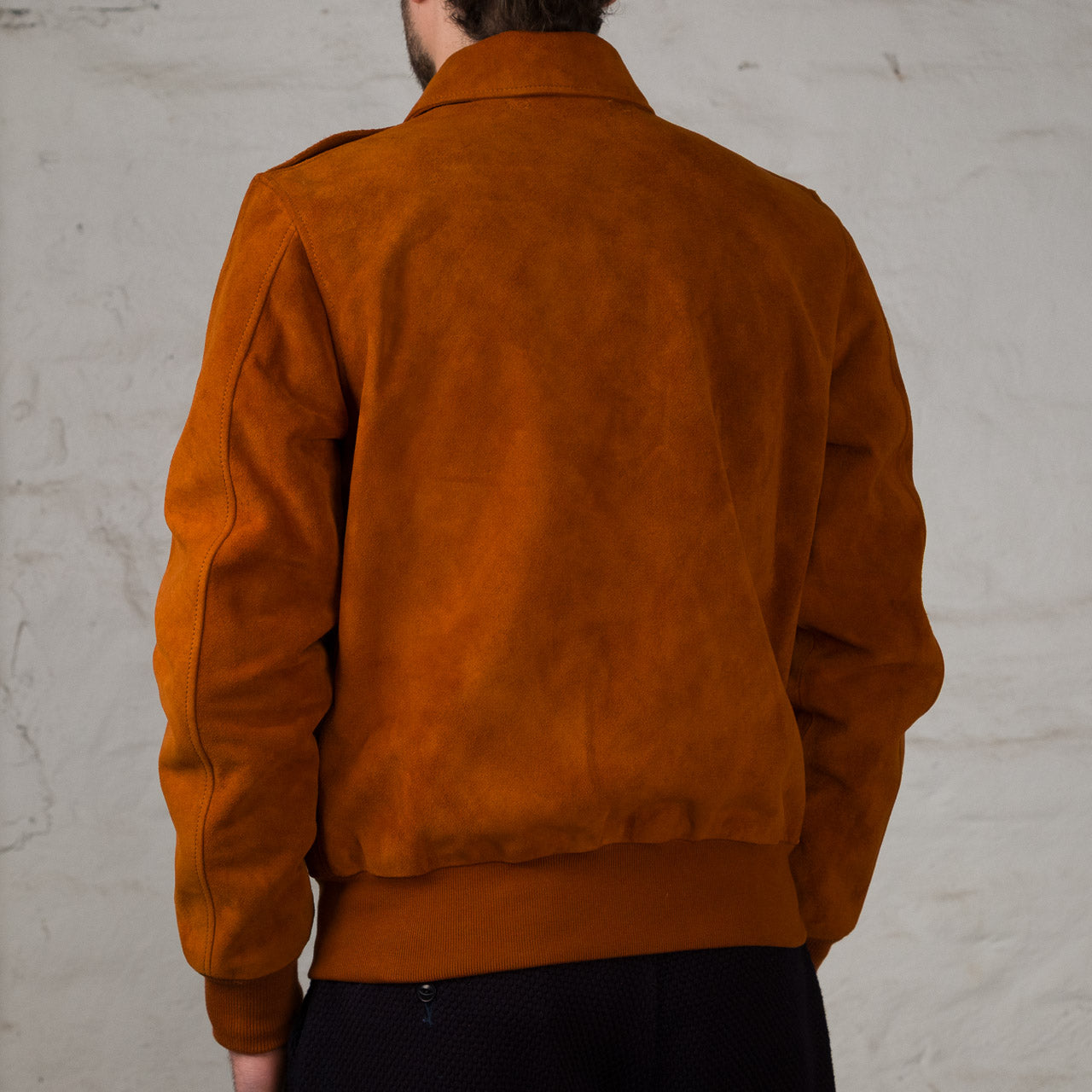 Suede Horsehide A-2 Flight Jacket Suede Brown