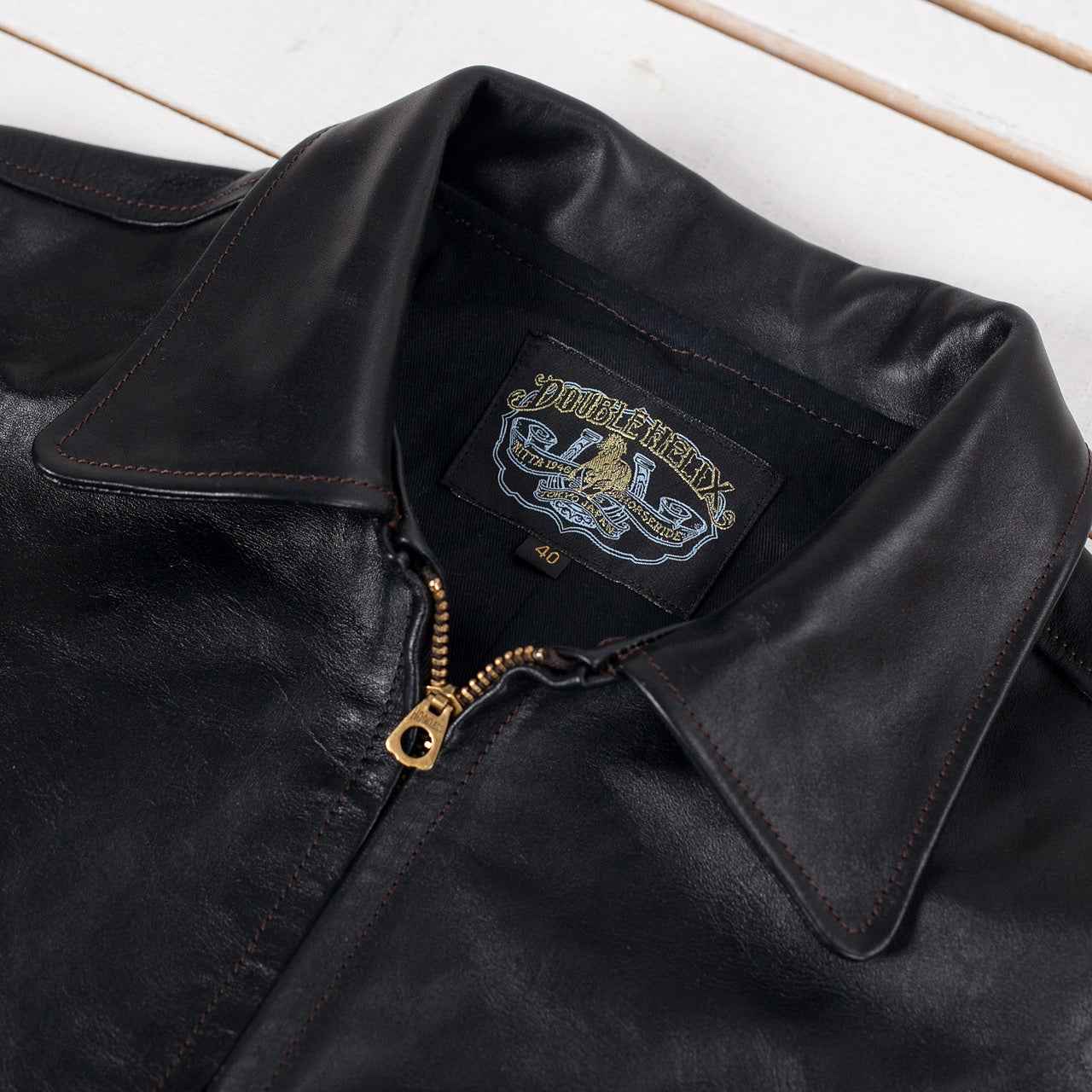 Pferdelederjacke "Classic 1930s" Schwarz