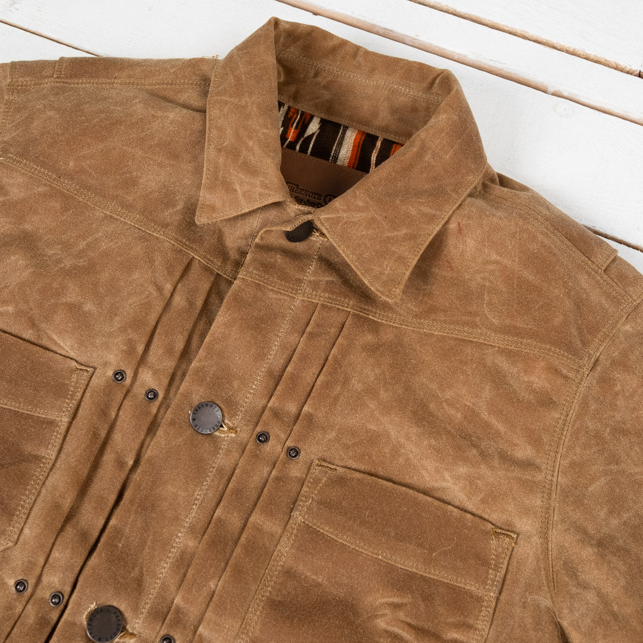 Riders Jacket Waxed Canvas Rust