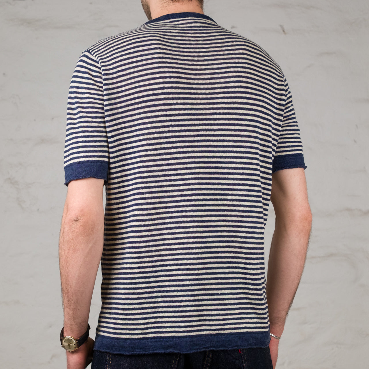 Linen Stripe Short Sleeve