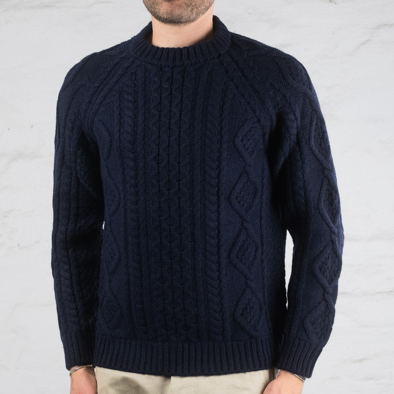 Crewneck Cableknit Blue