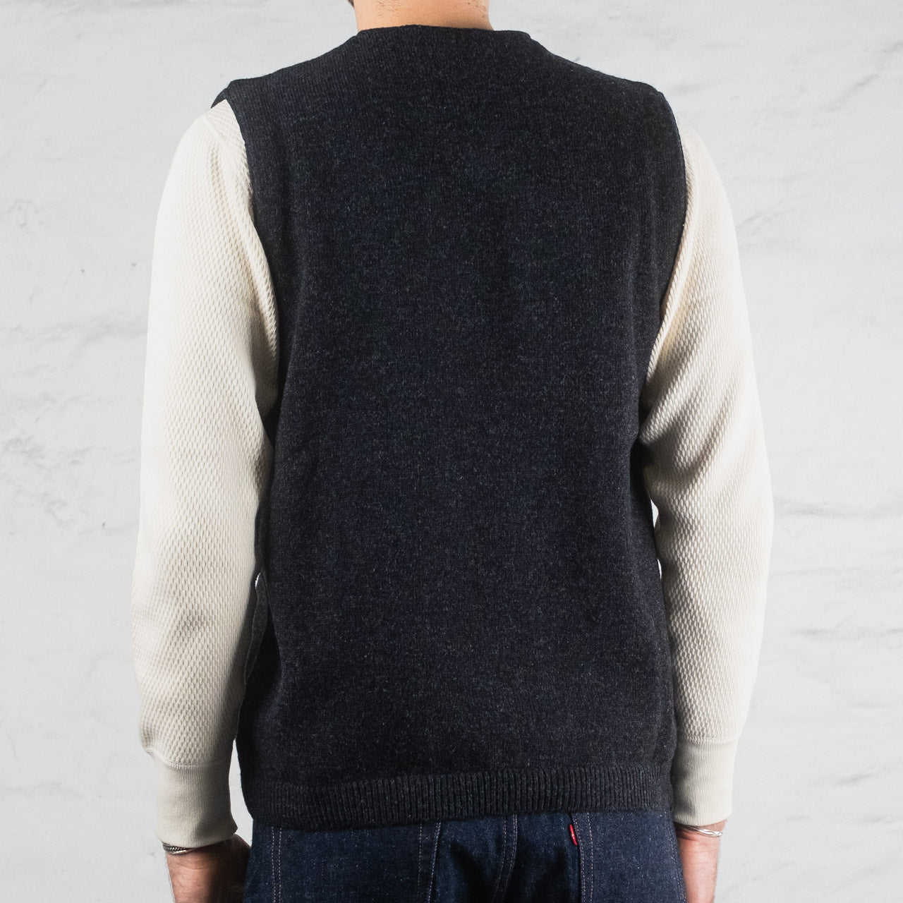 4 Buttons Vest Charcoal