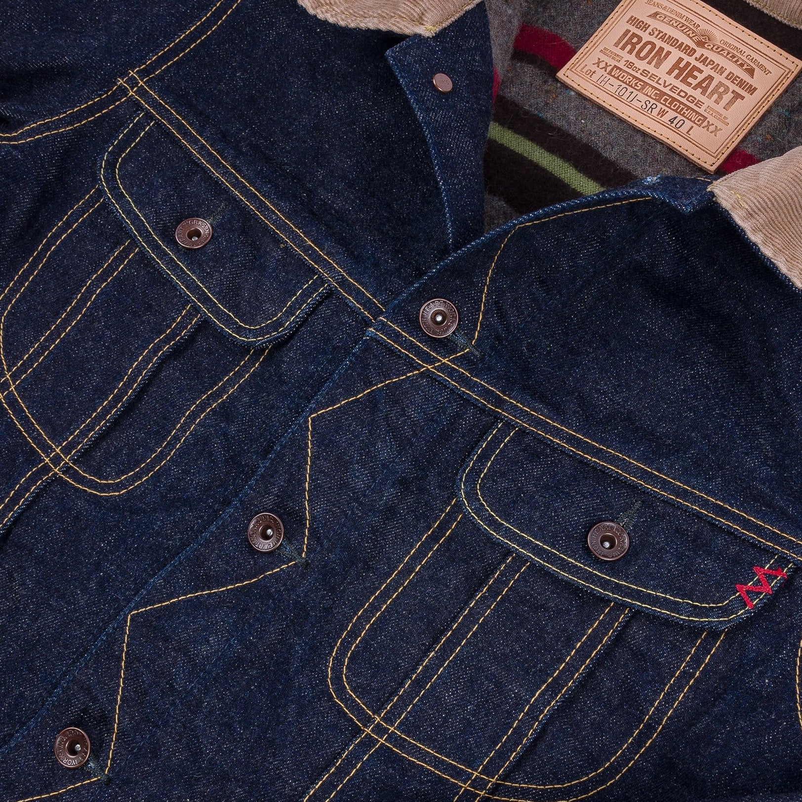 IH-101J-SR 18 oz. Selvedge Denim Storm Rider Jacket Indigo