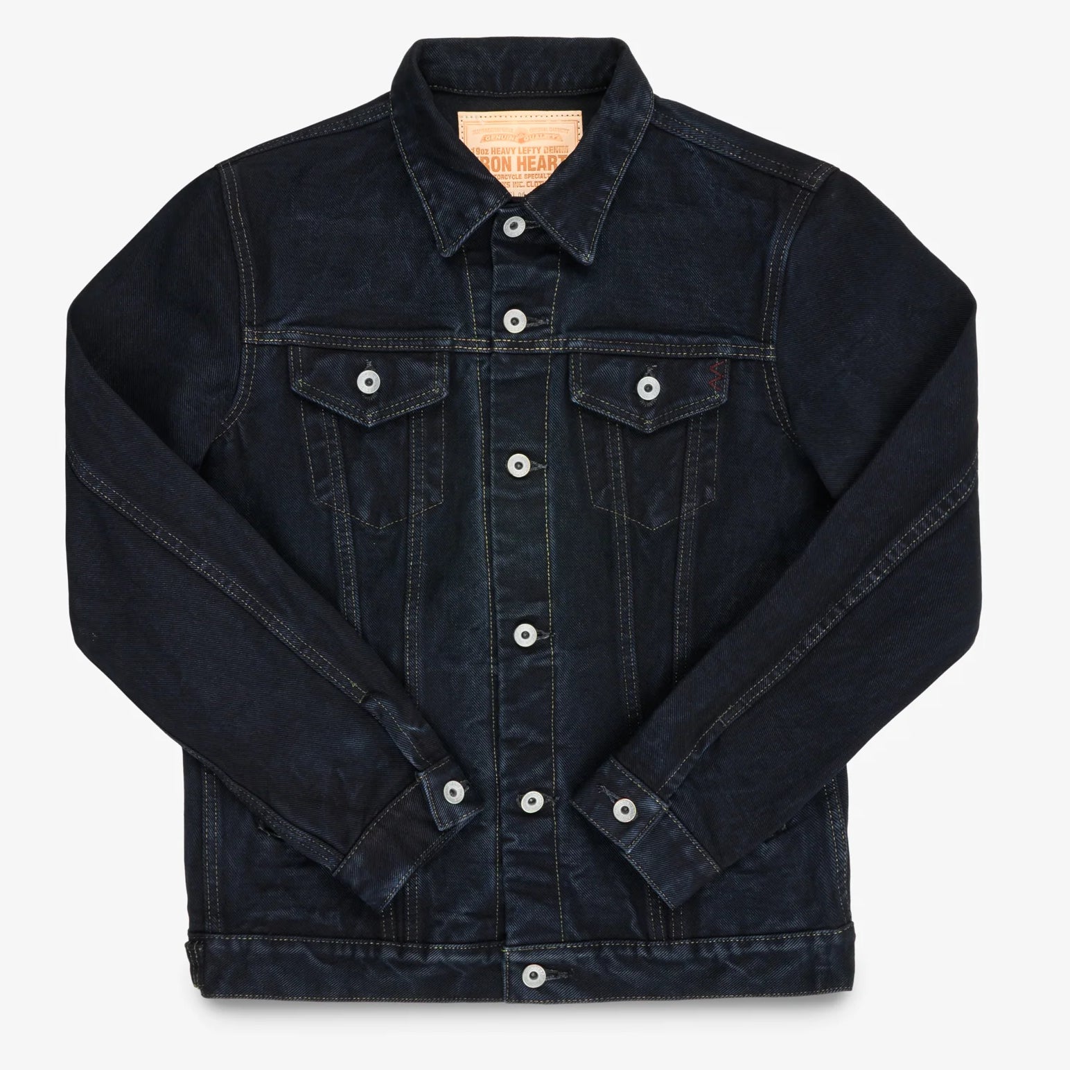 IH-526Lod 19 oz. Left-Hand Twill Type III Jacket Indigo Overdyed Black