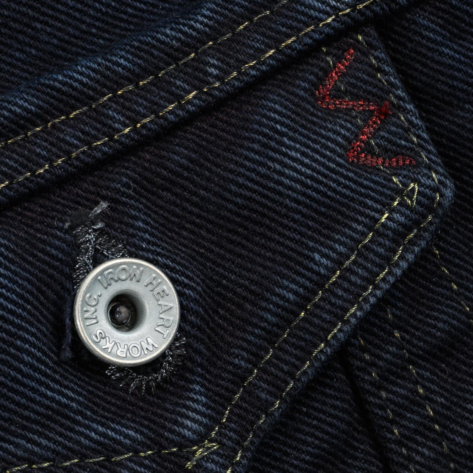 IH-526Lod 19 oz. Left-Hand Twill Type III Jacket Indigo Overdyed Black