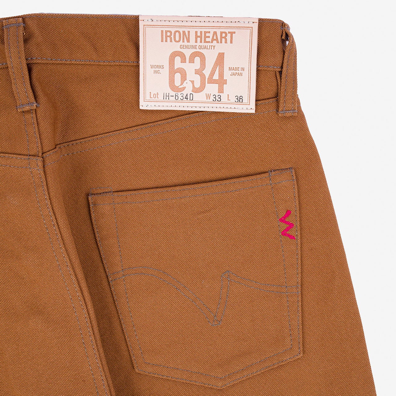 IH-634D 17 oz. Duck Straight Cut Jeans Brown