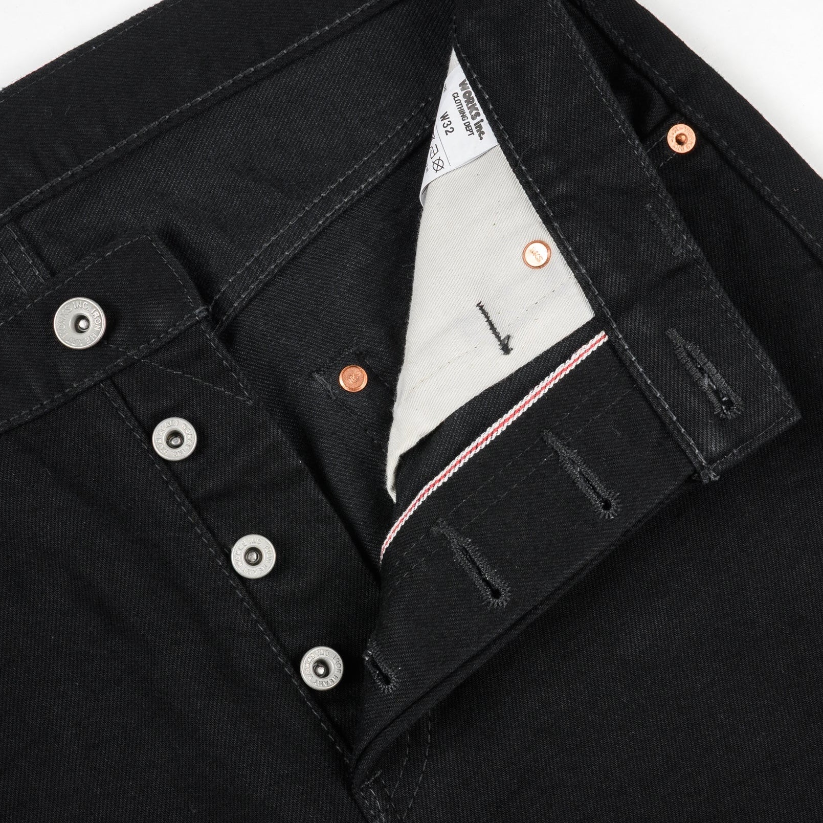 IH-666S-142bb 14 oz. Slim Straight Black/Black