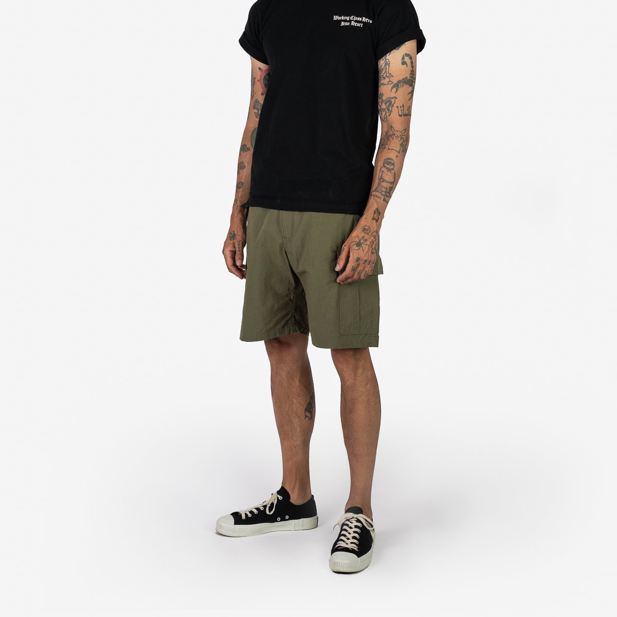 IH-736 Ripstop Cargo Shorts Olive Drab Green