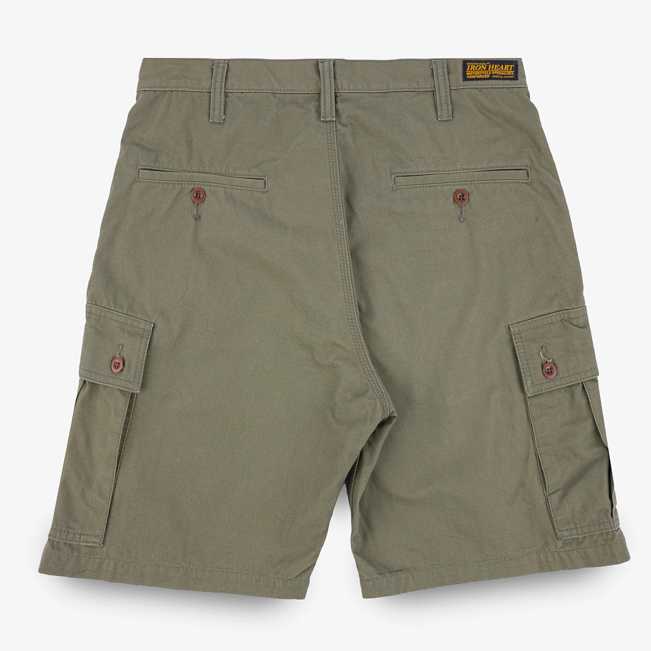 IH-740-GRN 9 oz. Canvas Military Cargo Shorts Green