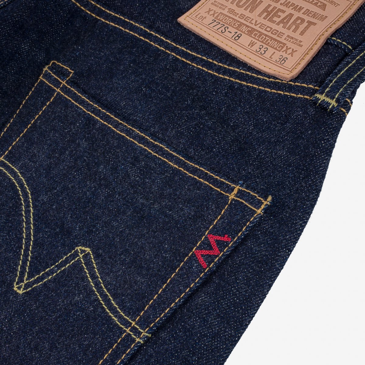 IH-777S-18 18 oz. Slim straight vintage selvedge