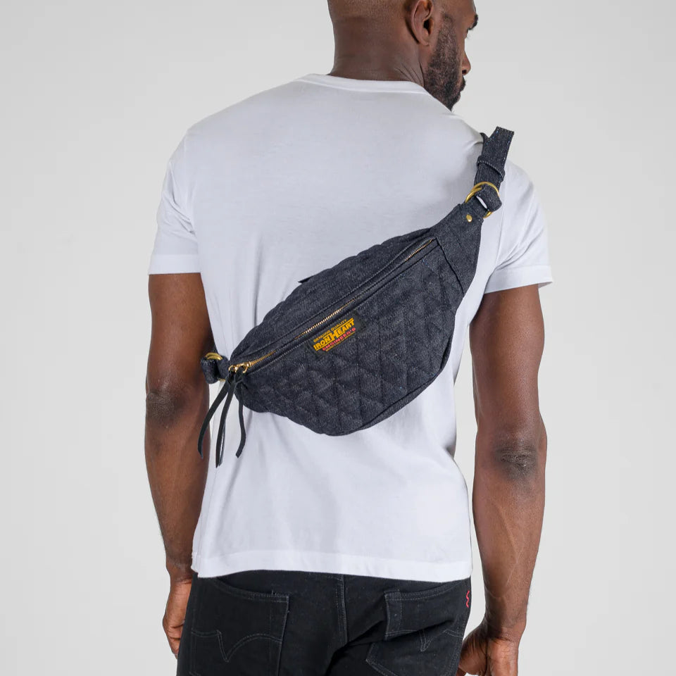 IHE-51-IND 25 oz. Selvedge Denim Waist Bag Indigo