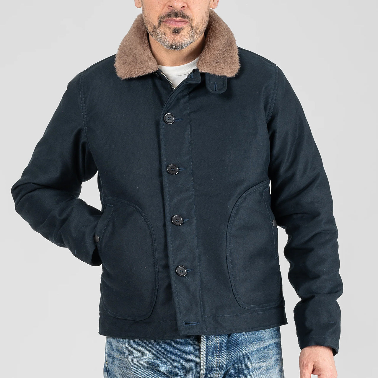 IHM-35-NAV Whipcord N1 Deck Jacket Navy