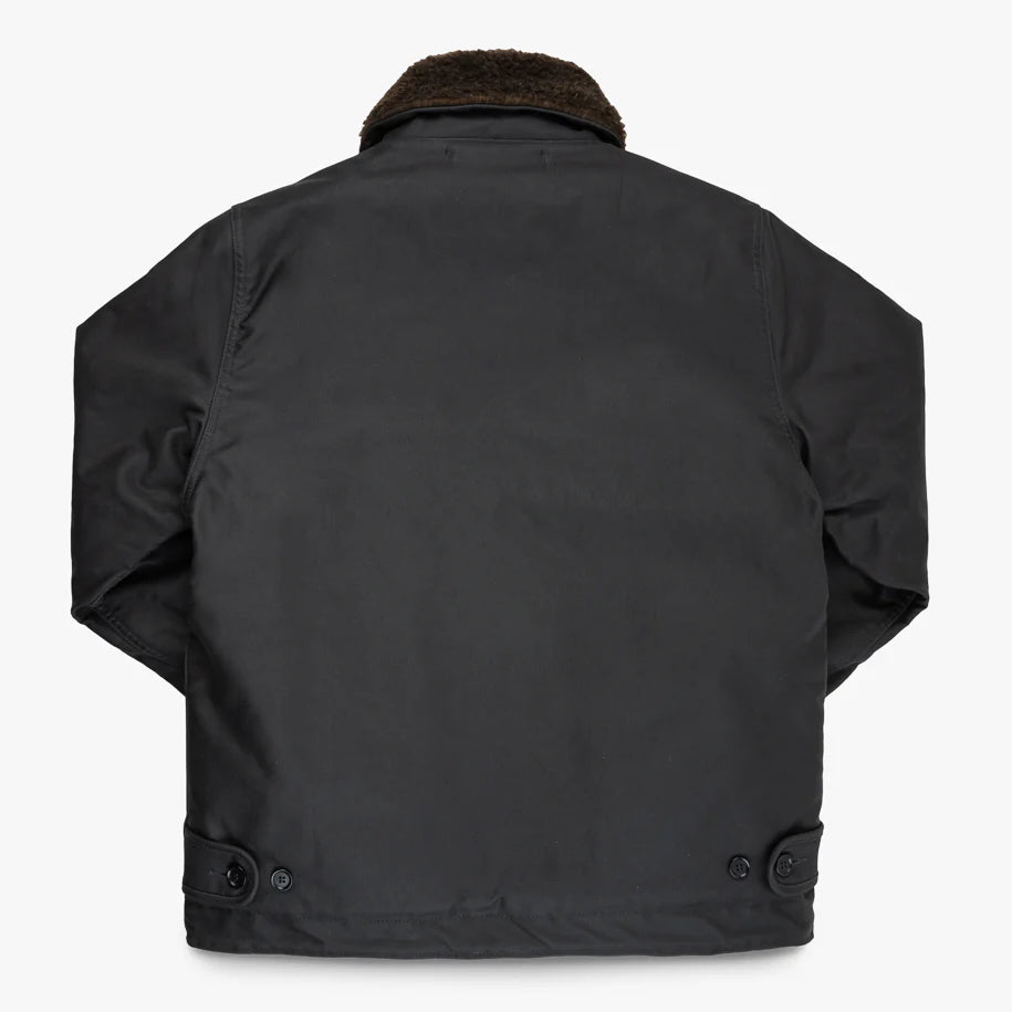 IHM-37-BLK Oiled Whipcord N1 Deck Jacket Black