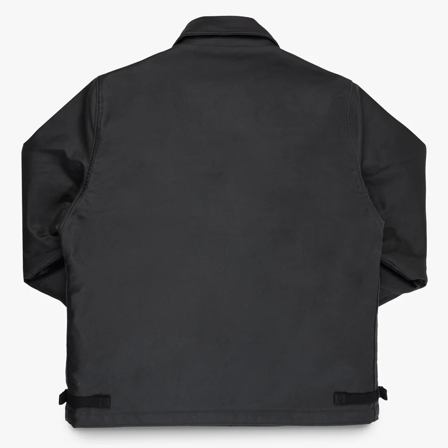 IHM-45-BLK Oiled Whipcord A2 Deck Jacket, Black