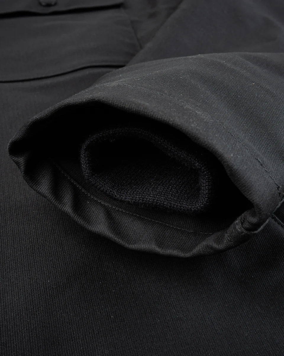 IHM-45-BLK Oiled Whipcord A2 Deck Jacket, Black