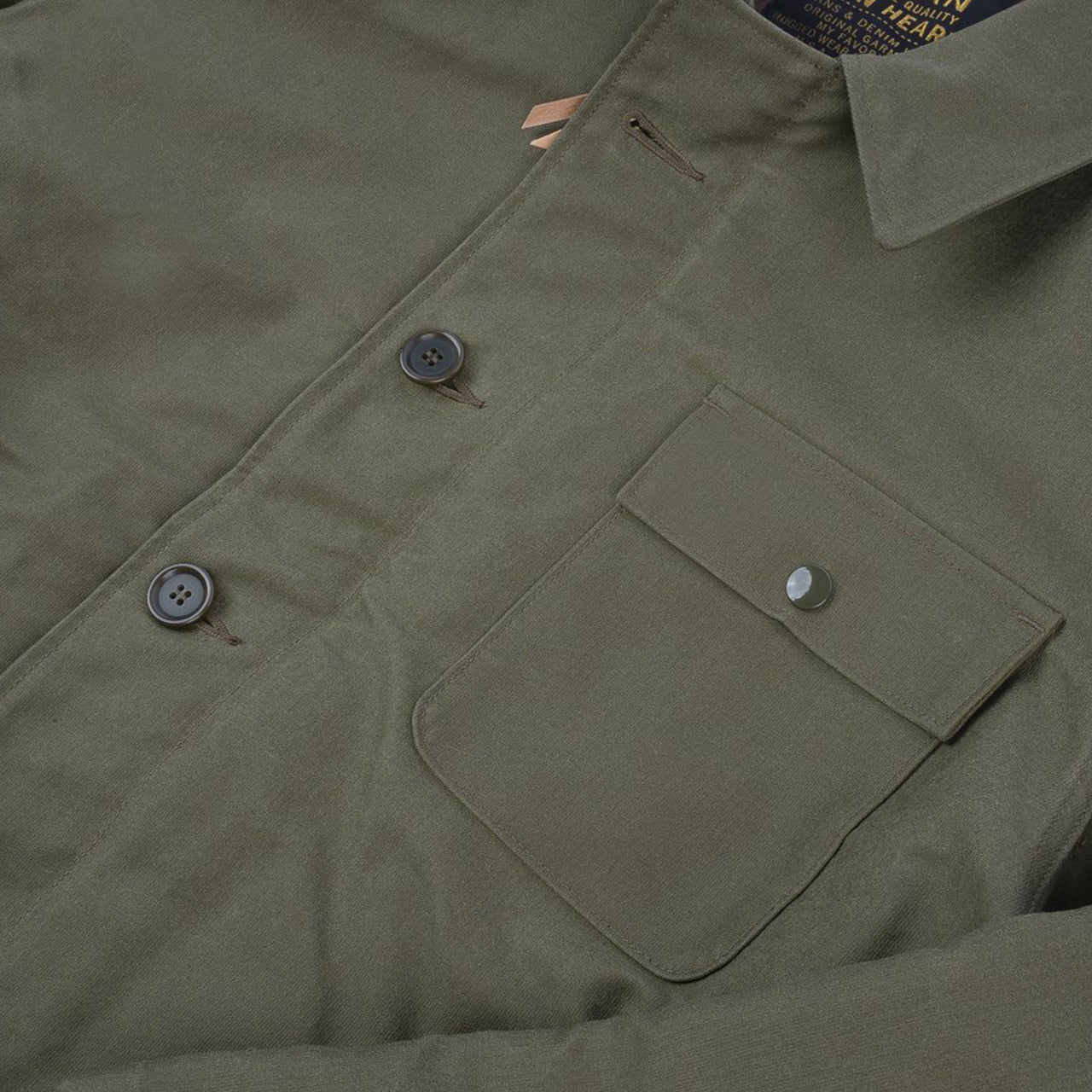 IHM-45-GRN Oiled Whipcord A2 Deck Jacket Green