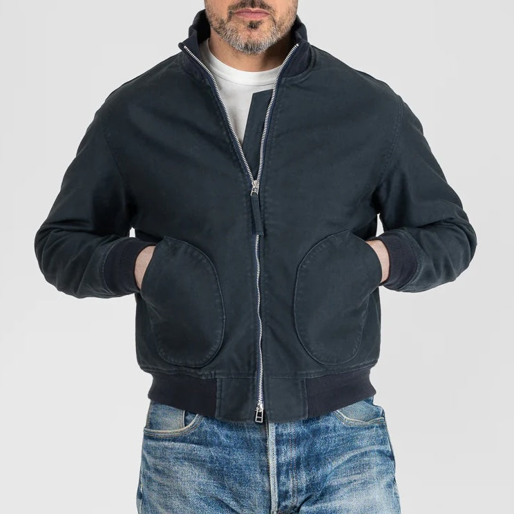 IHM-47-ODG 12oz Whipcord Tanker Jacket Navy