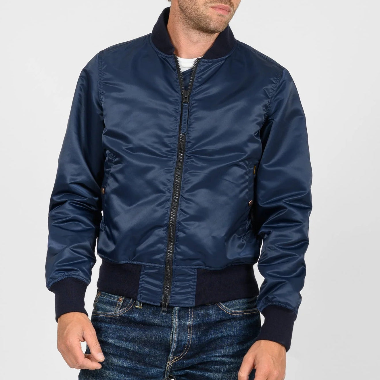 IHM-50-NAV 4.8 oz. Nylon Type L-2B Jacket Navy