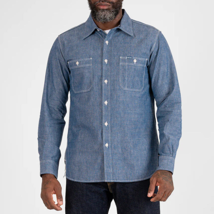 IHSH-21-BLU 10 oz. Chambray Work Shirt