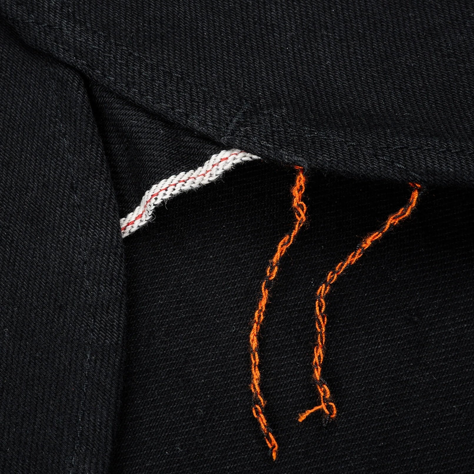 IHSH-338-BLK 12oz Selvedge Denim Work Shirt With Snaps Black