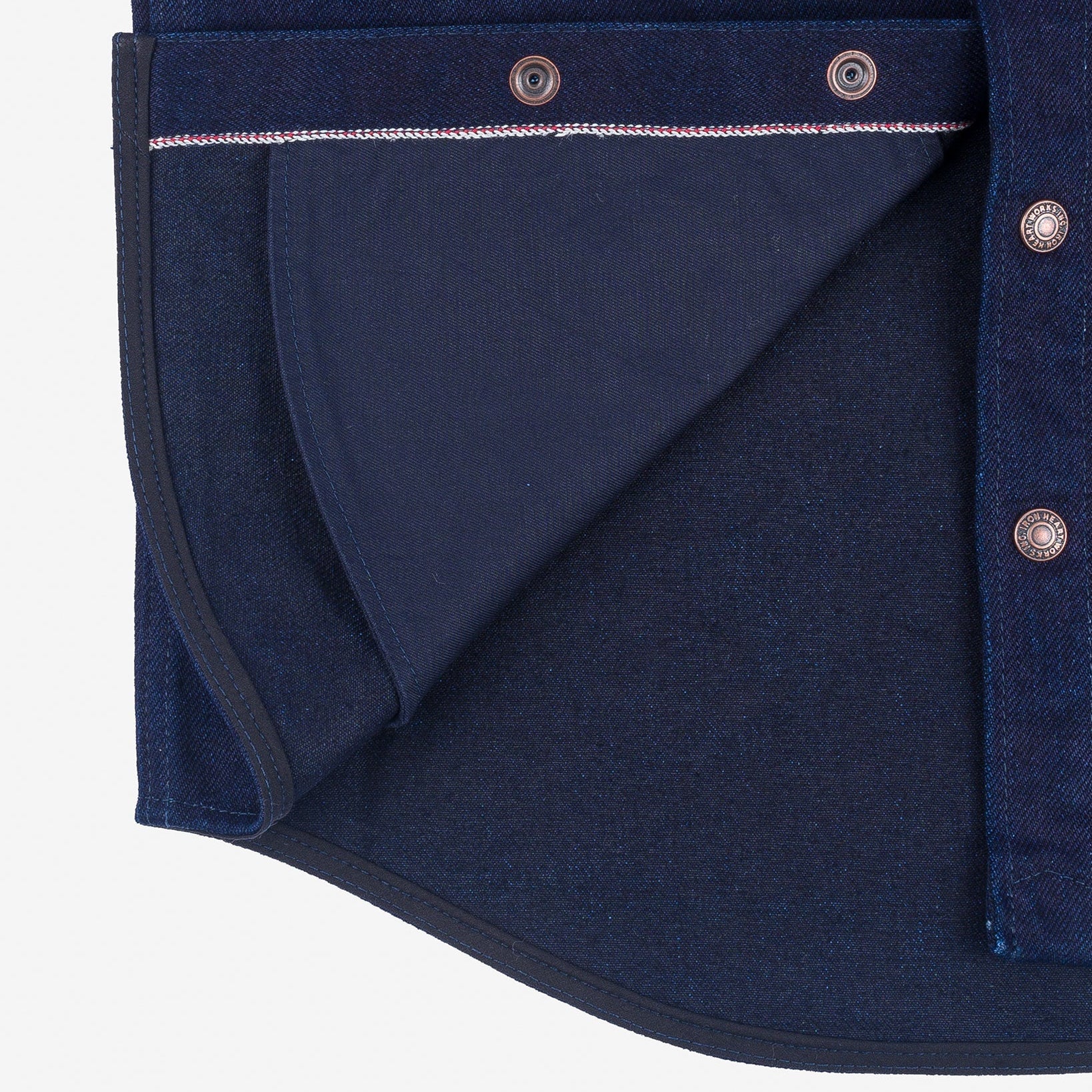 IHSH-409-IB 19oz Selvedge Denim CPO Shirt Indigo/Black