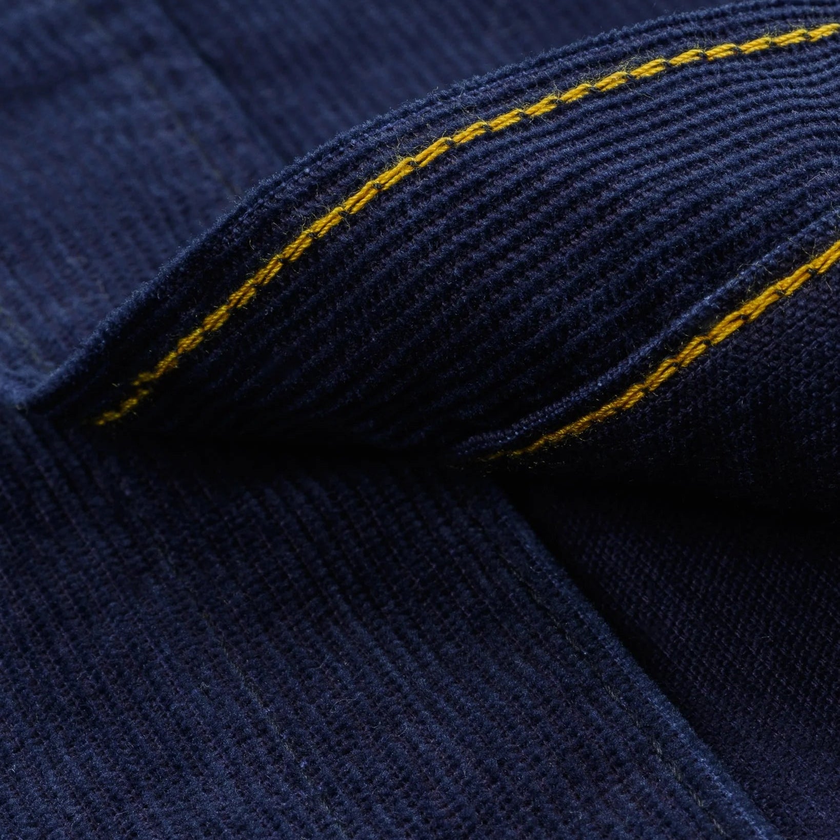 IHSH-438-IND Chemise Western en velours côtelé selvedge indigo 7,5 oz.