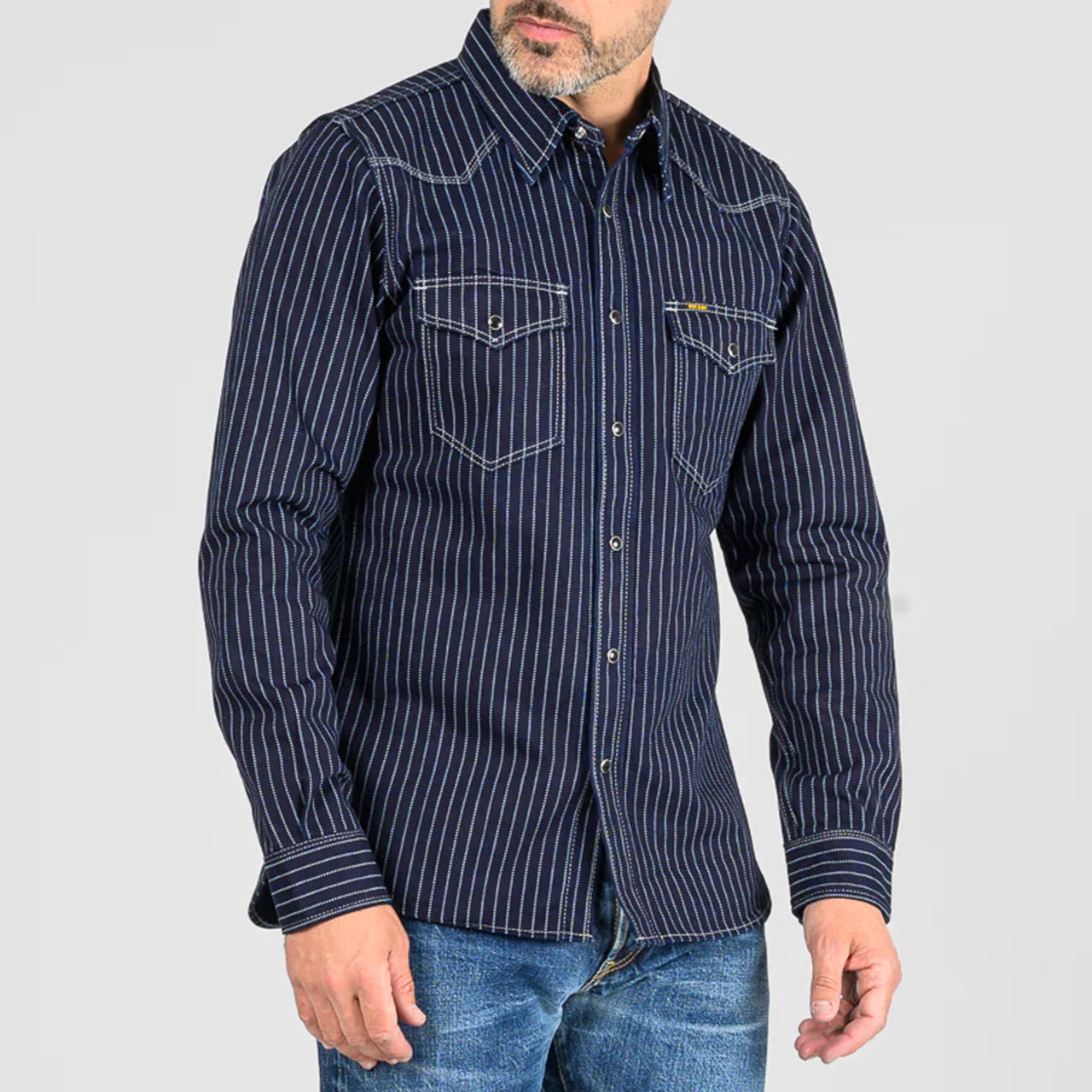 Iron Heart IHSH-62 Shirt Indigo Wabash - Main Image