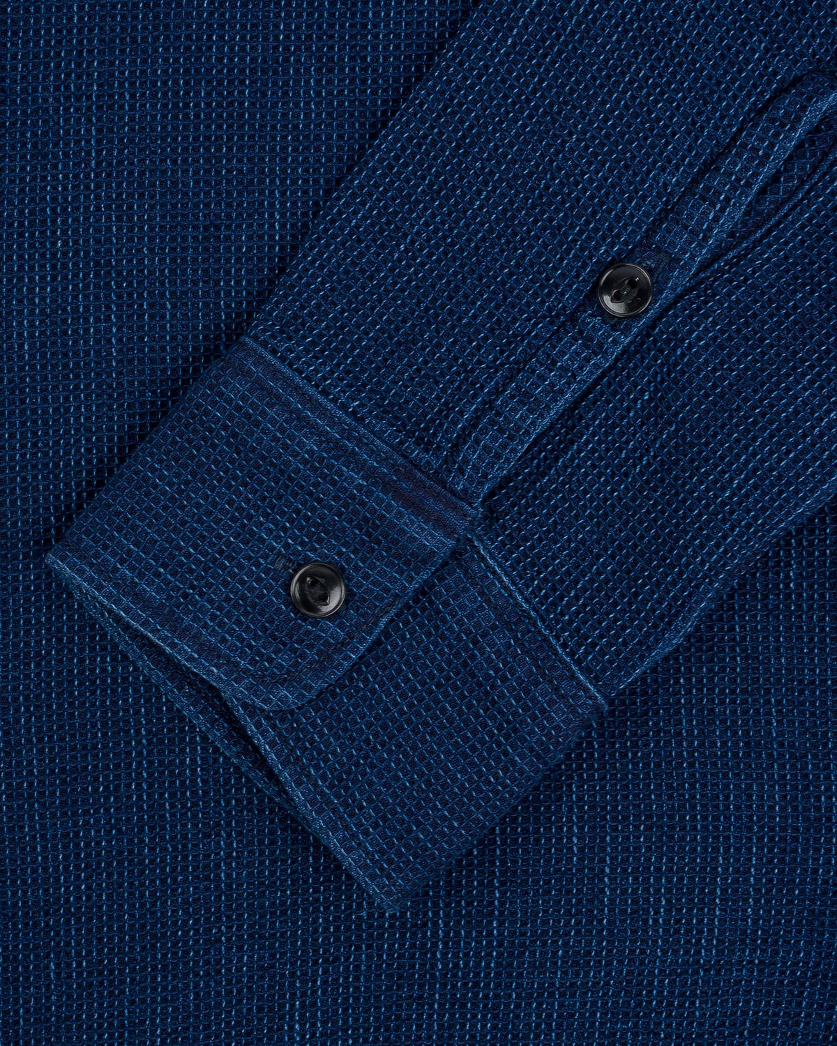 IHSH-96-IND Waffle Work Shirt Indigo