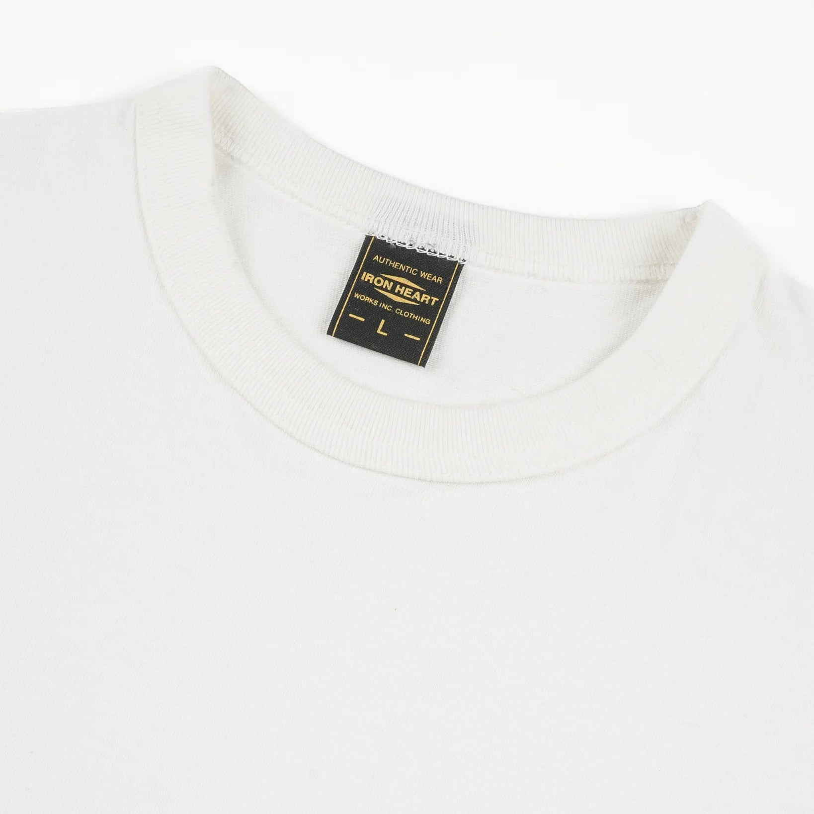IHT-1610-WHT 6,5 oz. Loopwheel Crew Neck T-Shirt Weiß
