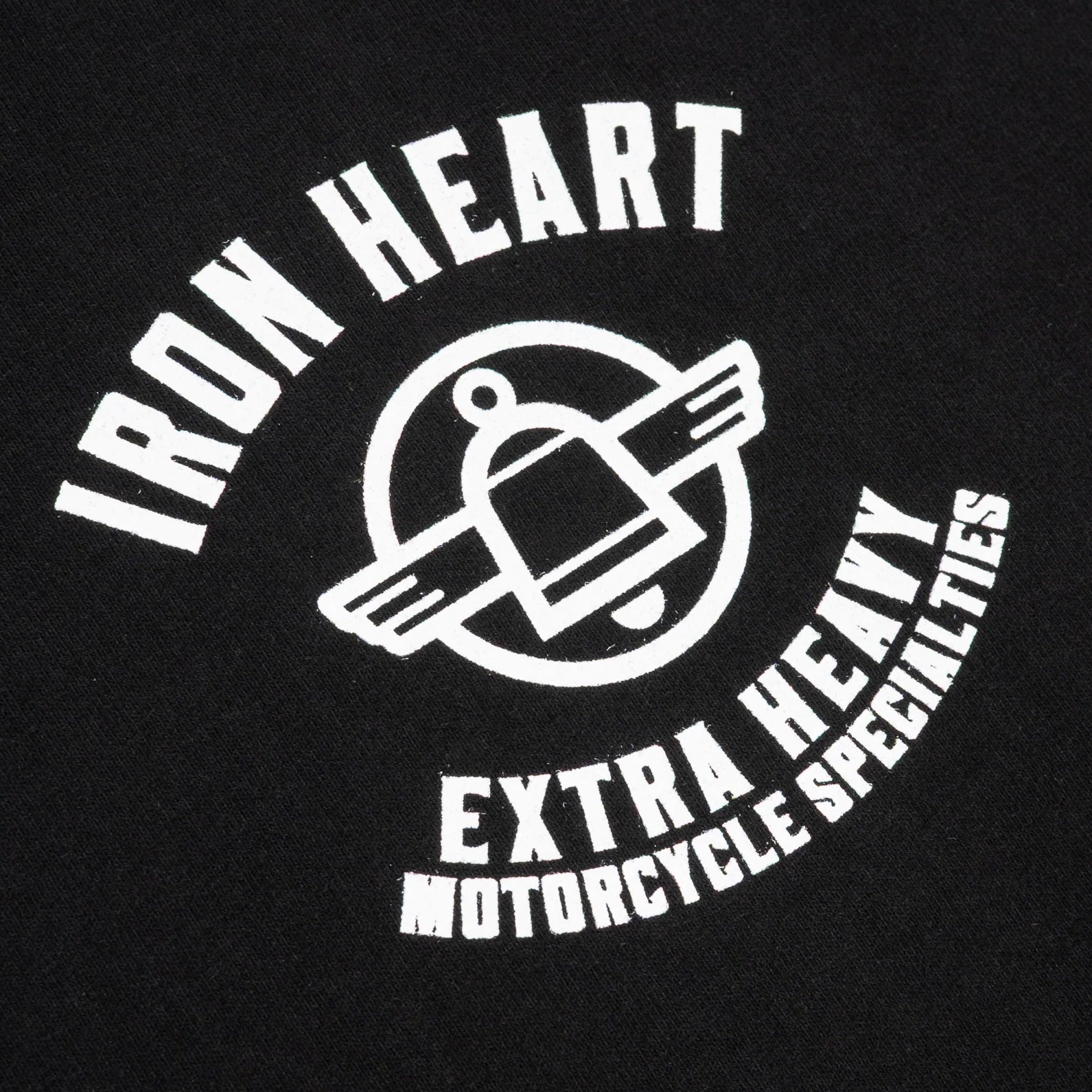 IHT-2503-BLK 7,5 oz. Printed Loopwheel Crew Neck T-Shirt Schwarz