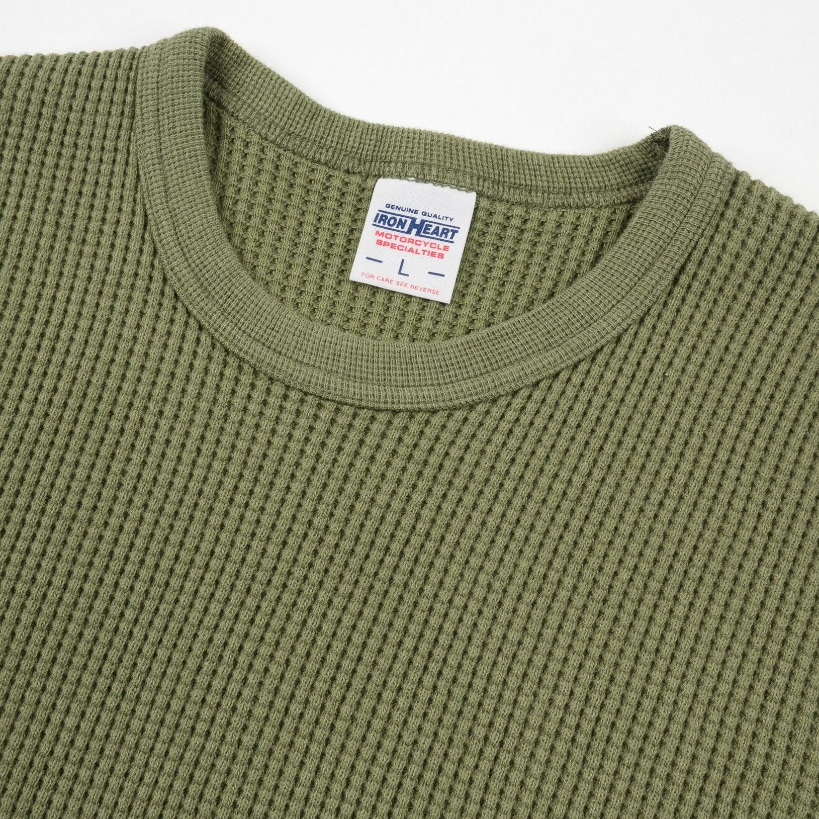 IHTL-1301-OLV Waffle Long Sleeved Thermal Top Oliv