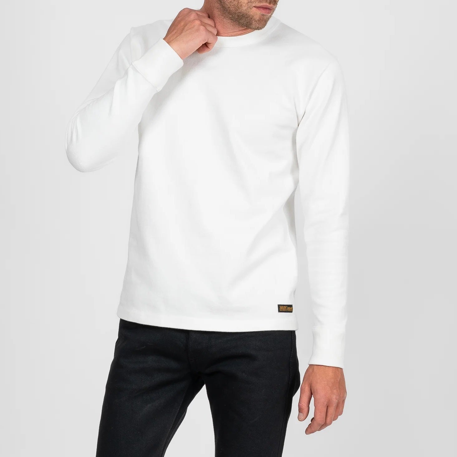 IHTL-1501-WHT 11 oz. Cotton Long Sleeved Sweater Weiß