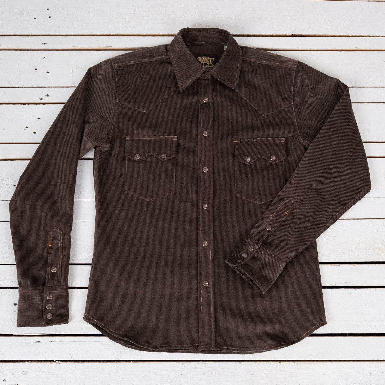 Ryman Corduroy Shirt Braun