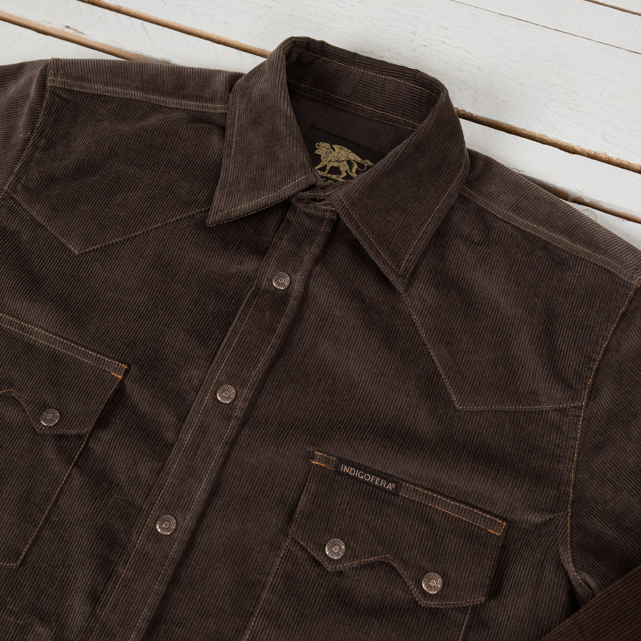Ryman Corduroy Shirt Braun