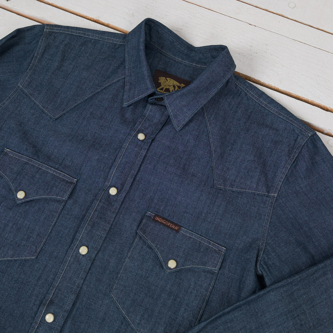 Sideras Tuck In Shirt Indigo Chambray