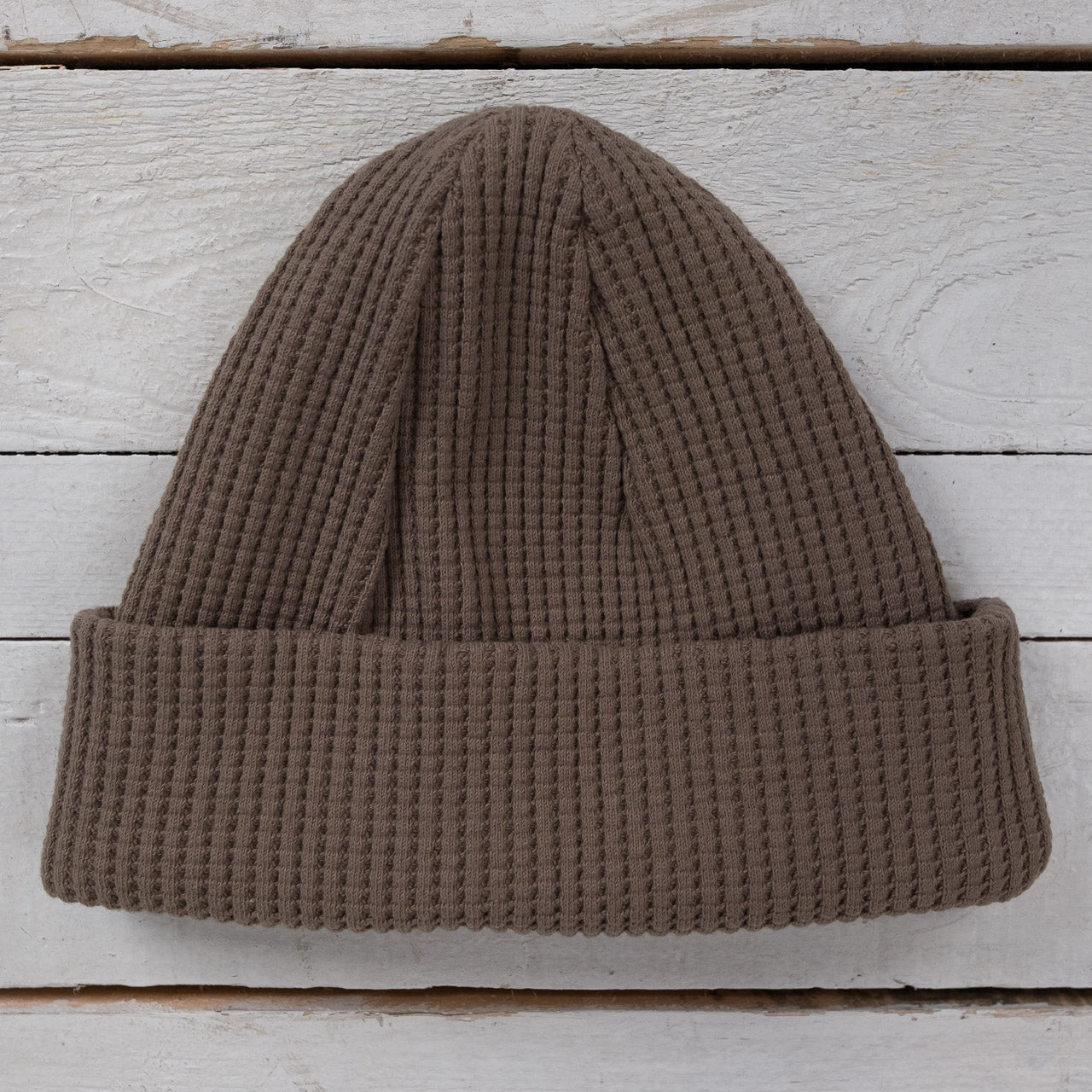 Waffle Knit Cap Sepia