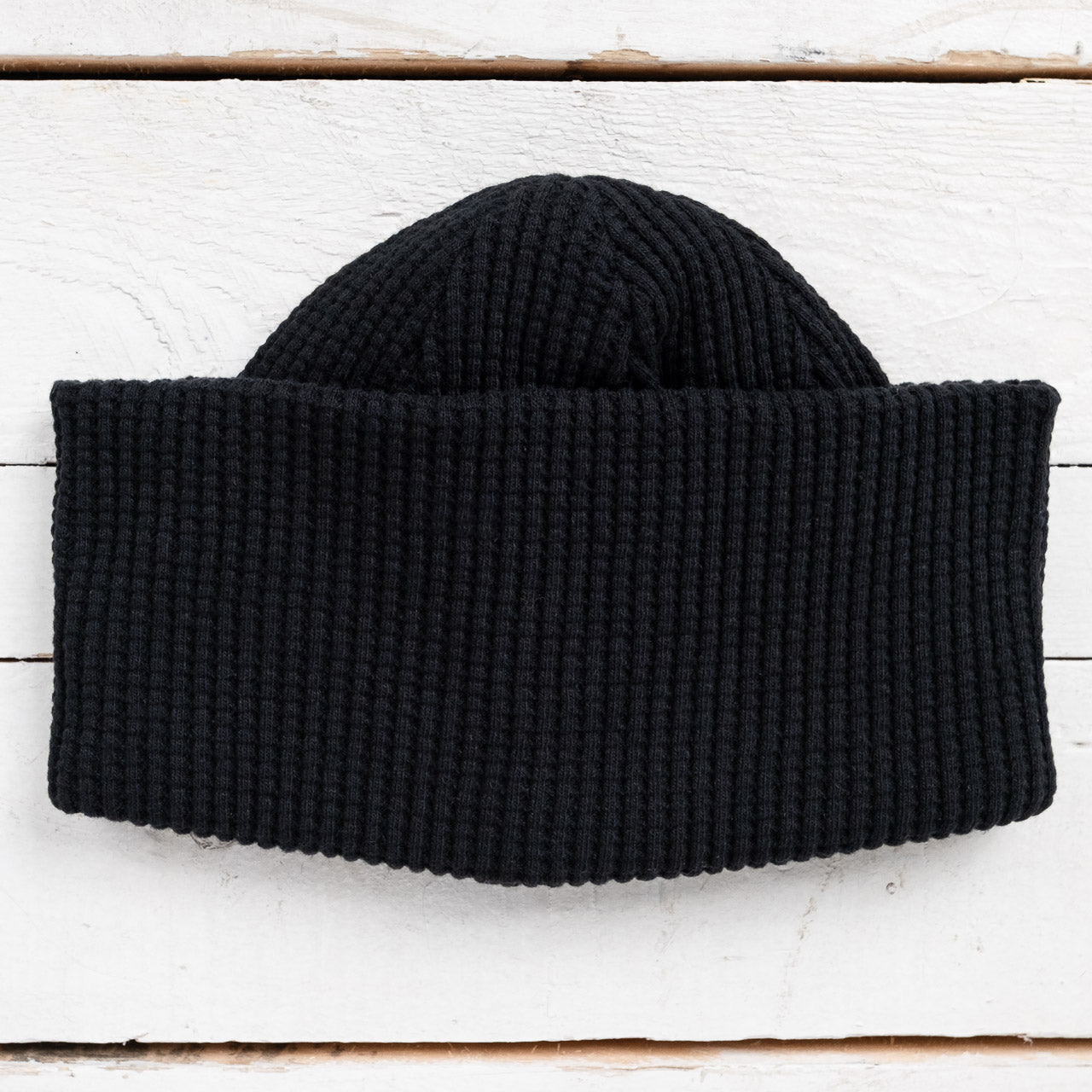 Jackman Waffle Knit Cap Black