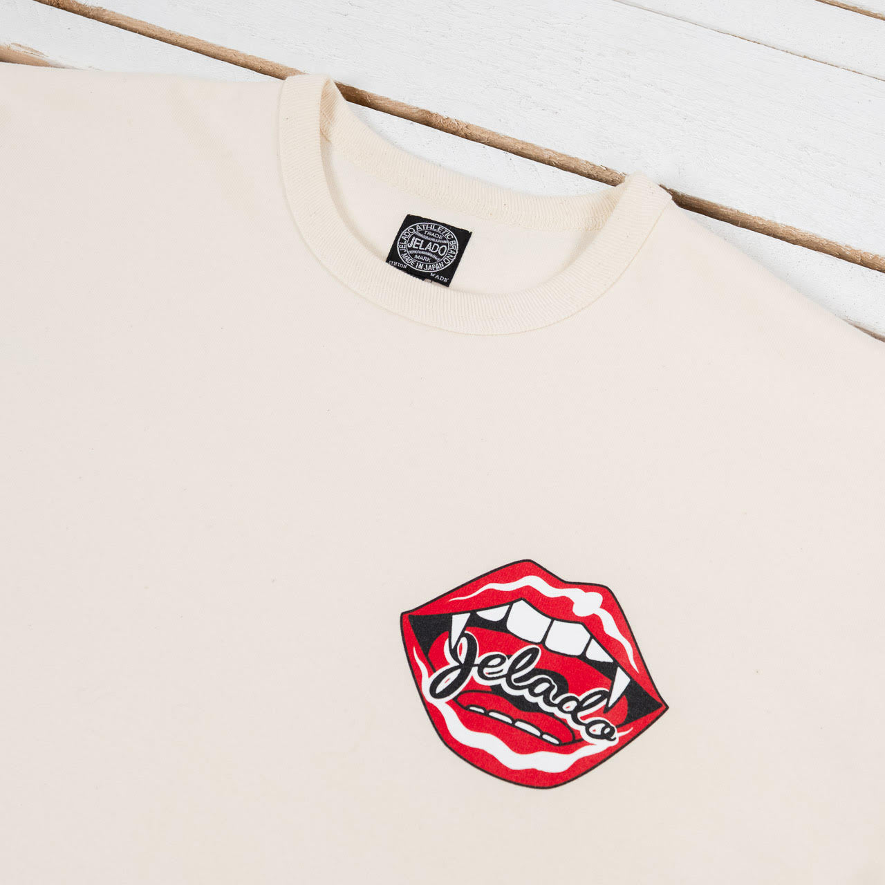 Flame Sleeve Tee Vanilla