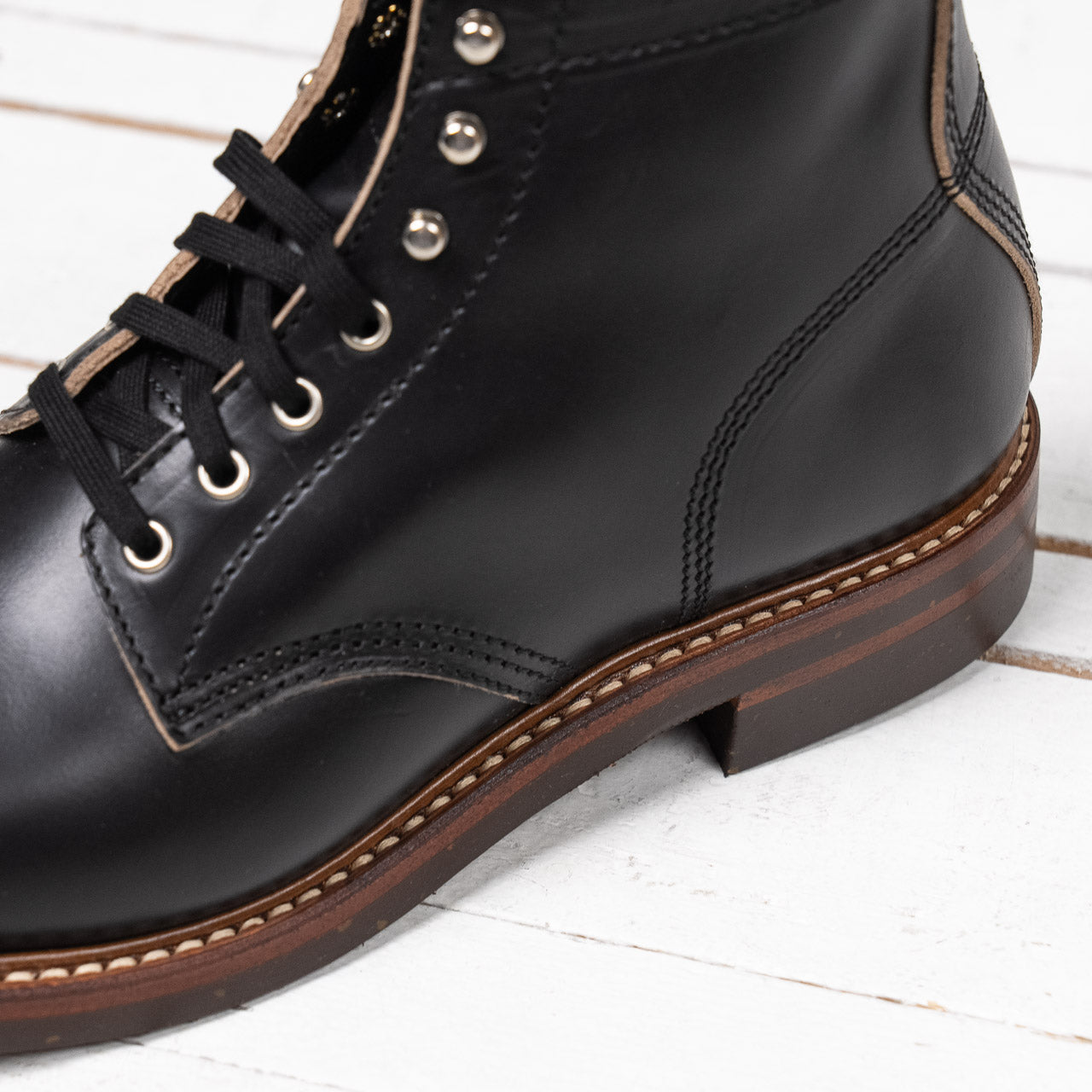 LK-014 Combat Boots Horween CXL Black